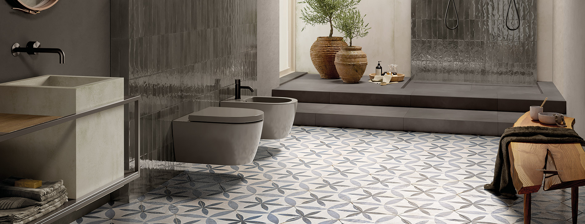 Carrelage effet terrazzo